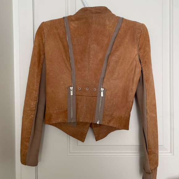 BCBGMaxAzria Moto Zippers Leather Jacket - Picture 3 of 3